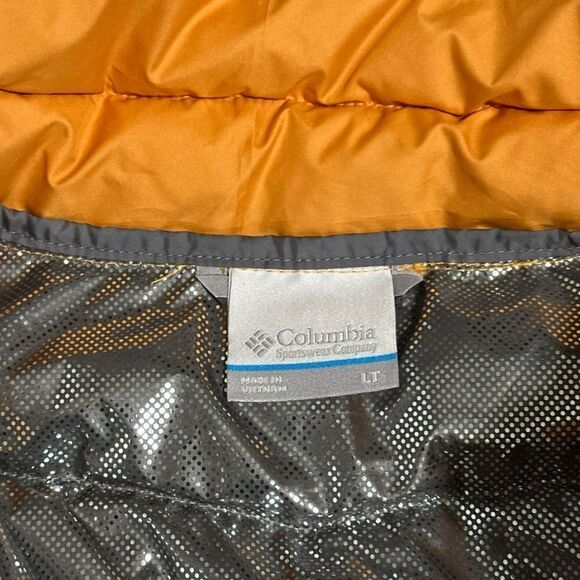 Columbia Omni-Heat Men's Orange Puffer Jacket Sz LT - Picture 3 of 16